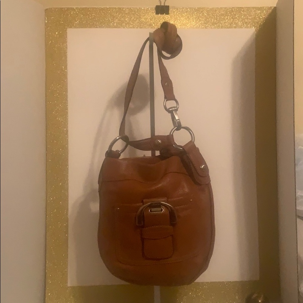 Bright tan B. Makowsky crossbody